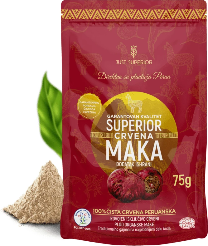 Crvena maka u prahu (organski proizvod) 75 g Just Superior